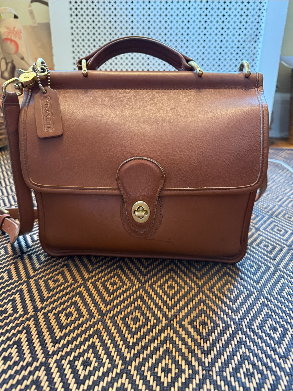 Vintage Coach Willis Bag 9927 British Tan With Brass